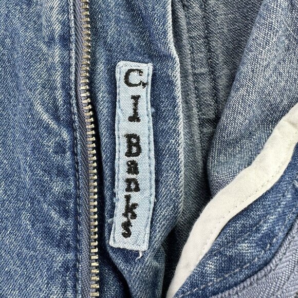 CJ Banks Shorts Womens 18W Blue Flat Front High Rise Cotton Pockets Medium Denim - Picture 11 of 16